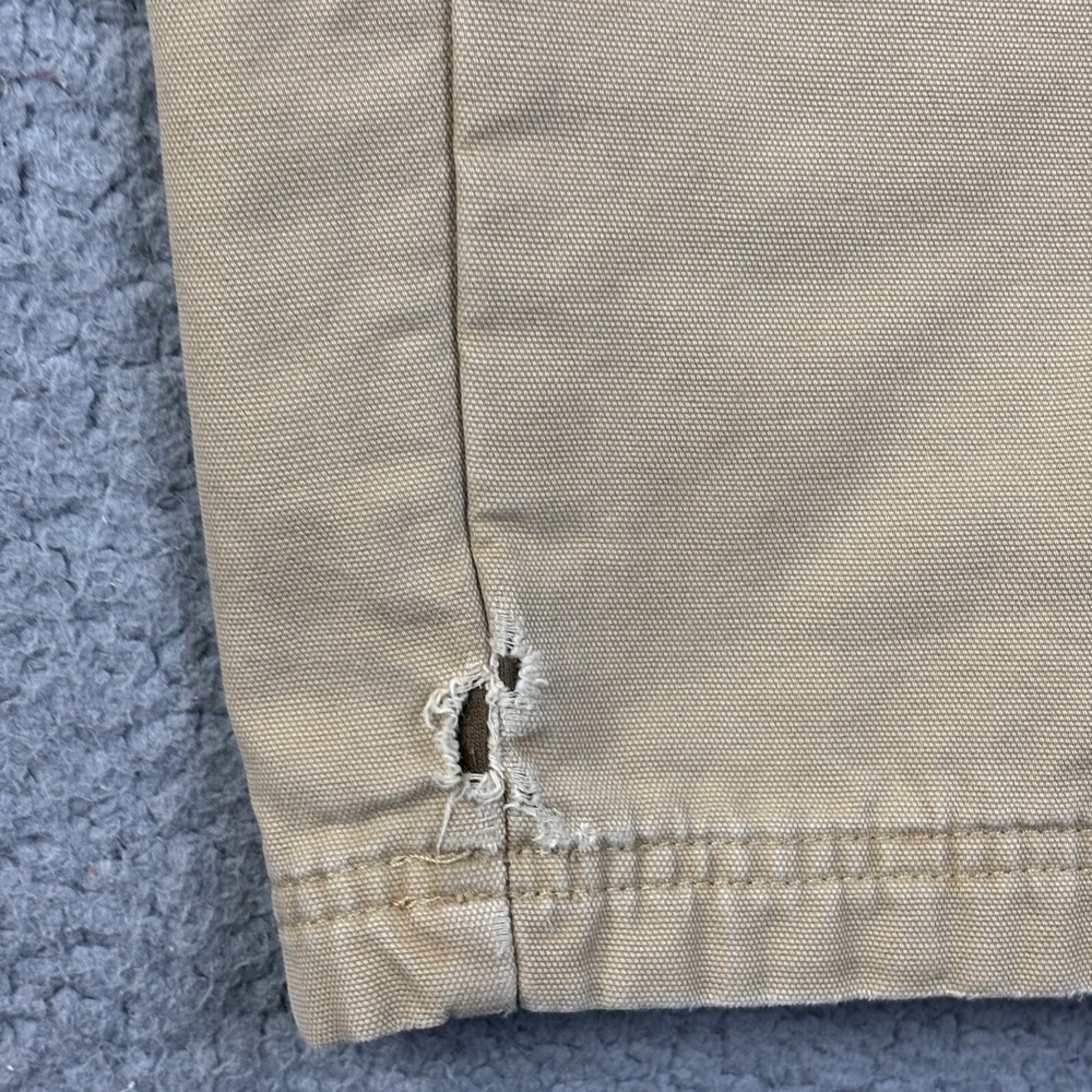 L.L.Bean Fleece Lined Cargo‎ Pants Mens 35x32 (34x31) Comfort Waist Distressed - Picture 2 of 16